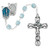 8mm Blue Glass Our Lady of Lourdes Rosary 601C