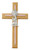 7" Oak Wall Cross with Pink Praying Girl 73-05
