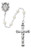 5mm Genuine Mother of Pearl Rosary with Sterling Silver Crucifix and Center R389LF