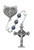 7mm Blue and Pearl Lourdes Water Rosary 365DF