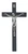 10" Blue Painted Wood Wall Crucifix 81-79B