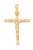 Gold over Sterling Silver Crucifix on 24" Chain J8086