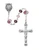 Pink and Purple Tin-Cut Crystal Rosary with Sterling Silver Crucifix and Center R581LF