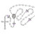 5mm White Pearl Rosary with Pink Angel Our Father Beads R553RW
