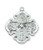 Sterling Silver 4-Way Medal on 20" Stainless Steel Chain LC4S