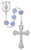 8mm Purple Glass Rosary with Capped Our Father Beads R987RF