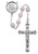 7mm Pink Glass and Pearl Rosary 592RF