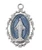 Sterling Silver Blue Epoxy Miraculous Medal on 18" Chain L635
