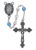 7mm Crystal Rosary with Blue Our Father Beads R122DF