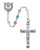 5mm Multi-Color Swarovski Crystal Rosary with Sterling Silver Crucifix and Center 602LF