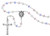 6mm Multi-Color Tin Cut Crystal Rosary with Sterling Silver Crucifix and Center R998LF