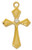 Gold over Sterling Silver Cross with Cubic Zirconia on 16-18" Chain J9249