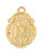 Gold over Sterling Silver Our Lady of Guadalupe Medal on 16-18" Chain J1821GU