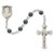 6mm Genuine Hematite First Communion Rosary with Sterling Silver Crucifix and Chalice C14LB