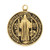 Gold over Sterling Silver St. Benedict Medal on 18" Chain J434