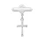 Sterling Silver Cross Baby Pin with Cubic Zirconia Stone 455L