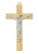 Two-Tone Sterling Silver Crucifix on 24" Chain JT6032