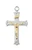Sterling Silver Two-Tone Crucifix on 18" Chain L9267