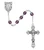 6mm Aurora Borealis Dark Amethyst February Birthstone Rosary R391-DAG