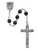 7mm Black Glass Rosary 121D-BKF
