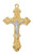 Gold over Sterling Silver Two-Tone Crucifix on 16-18" Chain JT5020