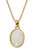 Gold Plated Mother of Pearl Miraculous Pendant on 16-18" Chain H780P