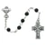 6mm Black Celtic First Communion Rosary with Sterling Silver Crucifix and Chalice C23LB