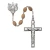 4x6mm Olive Wood Rosary with Sterling Silver Crucifix and Center 171LF