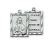 Sterling Silver Two-Piece Scapular Medal on 18" Chain L611