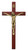 10" Cherry Wood Wall Crucifix with Gold Corpus 80-213