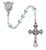 Petite 3mm Blue Pearl Rosary with Sterling Silver Crucifix and Center 201L-BLG