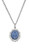 Sterling Silver Baby Blue Miraculous Medal on 13" Chain L595BB