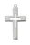 Sterling Silver Polished Cutout Cross on 24" Chain L9315