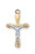 Gold over Sterling Silver Two-Tone Baby Crucifix on 13" Chain JT8054BT