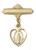 Gold over Sterling Silver Miraculous Medal Baby Pin 436JT