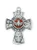 Sterling Silver Holy Spirit 4-Way Medal with Red Epoxy on 18" Chain L609E