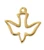 Gold over Sterling Silver Cut-Out Dove Holy Spirit Medal on 16-18" Chain J9276