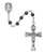 Genuine Hematite 6mm Rosary with Sterling Silver Crucifix and Center 163LF