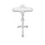 Sterling Silver Cross with CZ Stone Baby Pin 455LT