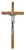10" Walnut Wall Crucifix with Silver Corpus 81-39