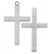 Sterling Silver Brushed Lord's Prayer Cross on 24" Chain L9318