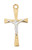 Gold over Sterling Silver Two-Tone Crucifix on 16-18" Chain J9190