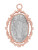 Rose Gold and Sterling Silver Our Lady of Guadalupe Medal on 18" Chain JR785