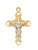 Gold over Sterling Silver Two-Tone Crucifix on 16-18" Chain JT9112
