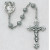 Silver Filigree 6mm Bead Rosary with Sterling Silver Crucifix and Center 808LF