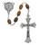 5x7mm Olive Wood Rosary with Sterling Silver Crucifix and Center 172LF