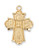 Gold over Sterling Silver 4-Way Medal on 18" Chain J1810