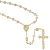 Gold Plated 6mm Pink AB Tin-Cut Crystal Rosary R1037HF
