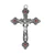 Sterling Silver Crucifix with Ruby-Colored Stones on 24" Chain L9074-RU