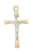Gold over Sterling Silver Two-Tone Crucifix on 16-18" Chain JT9119